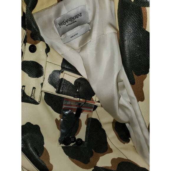 100% AUTHENTIC Luxurious Glamorous YSL Runway Stylish Luxury Jacket Coat Trench - Picture 3 of 16